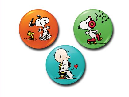 Snoopy & Friends Set of 3 mini  magnets