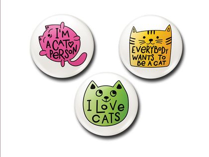 Set of 3 Must Love Cat Magnets